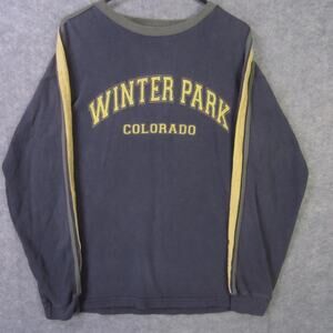 Ouray Sportswear Sweatshirt Mens Small Blue Winter Park Colorado Ski Pullover